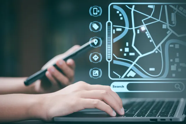 Carte numérique et relevé sur ordinateur